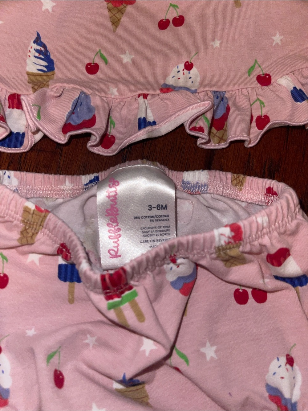 RUFFLE BUTTS Pink Ice Cream & Popsicle Ruffle Tank Set - Picture 3 of 6